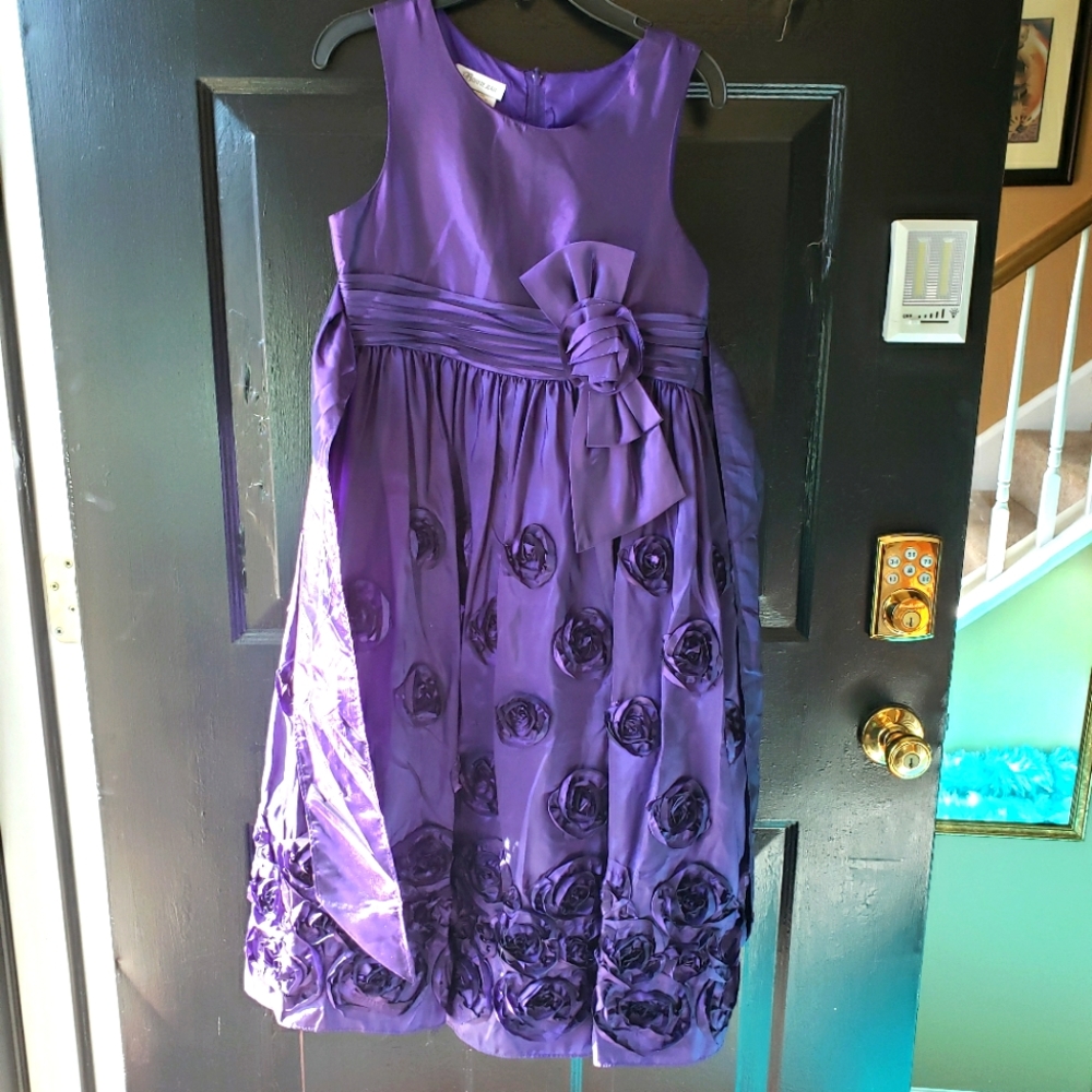 Bonnie Jean purple formal girls dress size 12